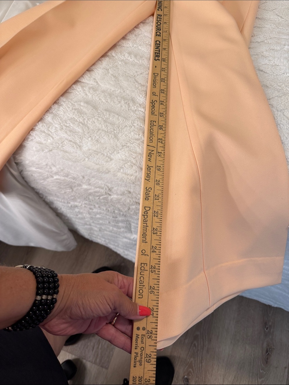 Women’s Peach Maxi Jumpsuit with Belt - Picture 12 of 14